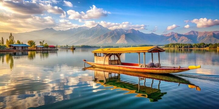 shikara-dal-lake-mountains-kashmir